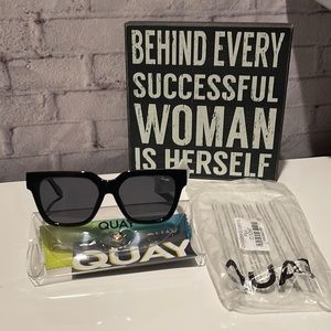 Quay Australia Black Polarized PSA Model Sunglasses BRAND NEW